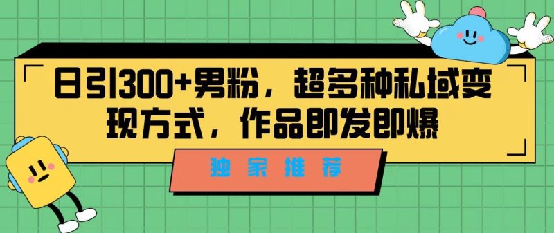 独家推荐！日引300+精准男性粉丝，分类风格视频新玩法2.0！变现超级快-副业宝典