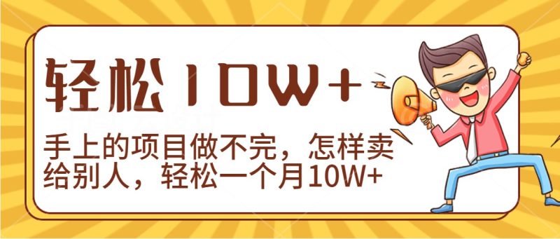2024年一个人一台手机靠卖项目实现月收入10W+-副业宝典