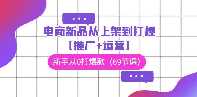 电商新品从上架到打爆【推广+运营】，新手从0打爆款（69节课）-副业宝典