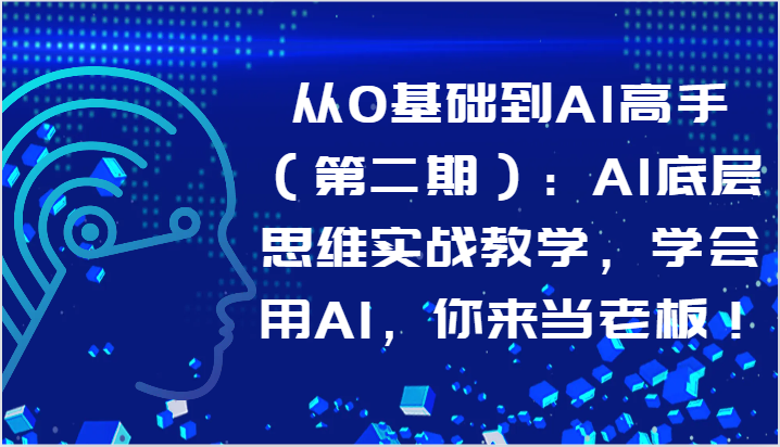 从0基础到AI高手（第二期）：AI底层思维实战教学，学会用AI，你来当老板！-副业宝典