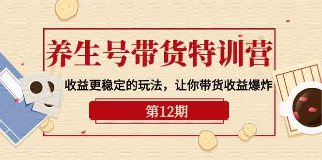 养生号带货特训营【12期】收益更稳定的玩法，让你带货收益爆炸（9节直播课）-副业宝典