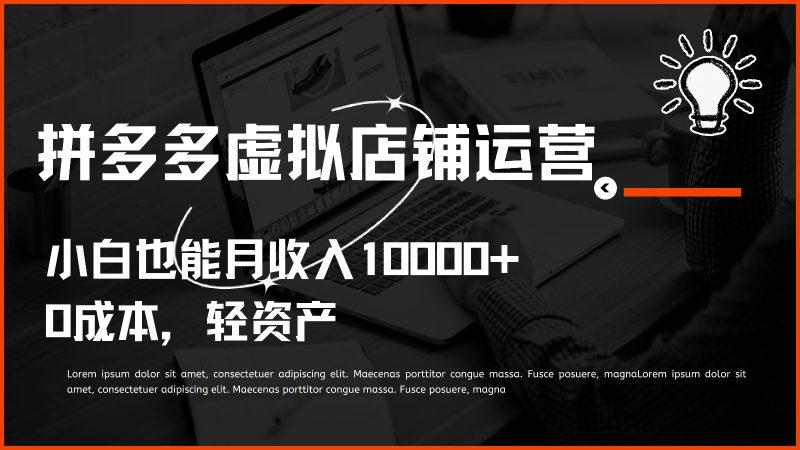多多虚拟项目运营，小白也能月收入10000+-副业宝典