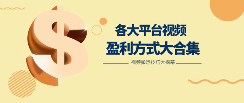 利用搬运二创在各大短视频平台获得收益，各大平台视频盈利方式大合集-副业宝典