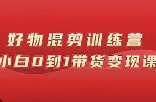 万三好物混剪训练营：小白0到1带货变现课-副业宝典