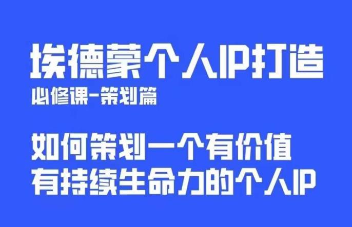 埃德蒙普通人都能起飞的个人IP策划课，如何策划一个优质个人IP-副业宝典