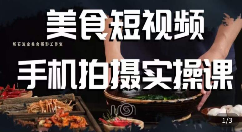 烁石·美食视频手机拍摄实操课，​美食摄影理论、手机拍摄相关设置、剪辑调色、布光原理等内容-副业宝典