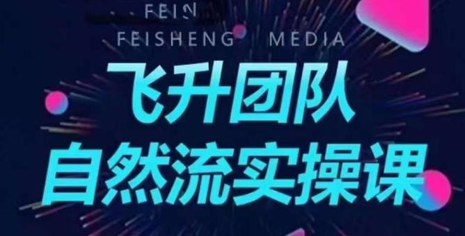 飞升团队课程自然流实操课，抖音半无人起号主播间搭建教学-副业宝典
