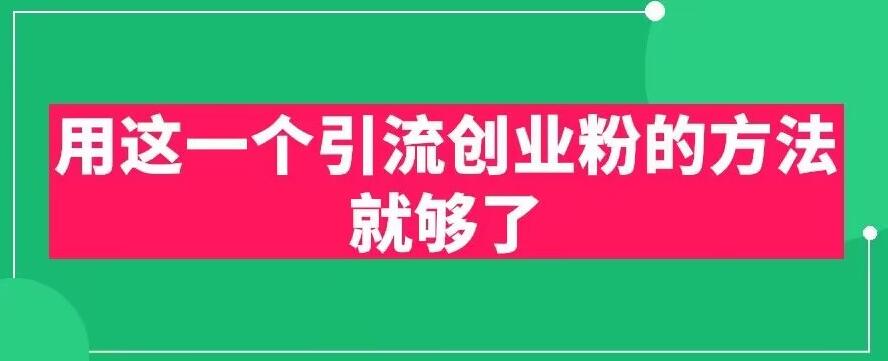 用这一个引流创业粉的方法就够了，PPT短视频引流创业粉【揭秘】-副业宝典