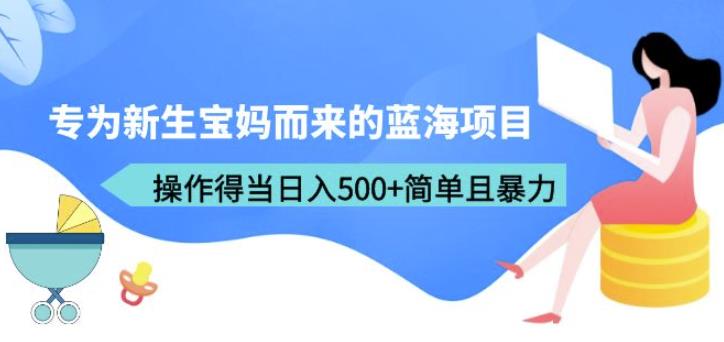 专为新生宝妈而来的蓝海项目，操作得当日入500+简单且暴力（教程+工具）【揭秘】-副业宝典