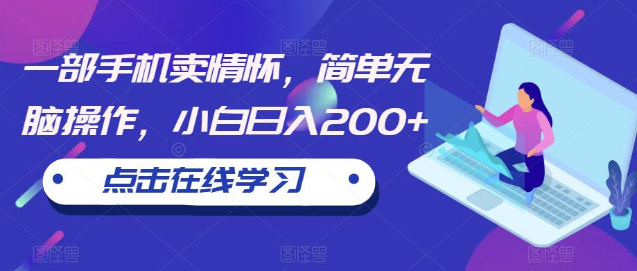 一部手机卖情怀，简单无脑操作，小白日入200+【揭秘】-副业宝典