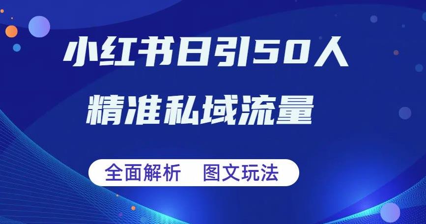 全面解析小红书图文引流日引50私域流量【揭秘】-副业宝典
