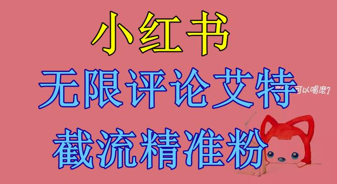 小红书无限评论艾特截流精准粉（软件+教程）-副业宝典