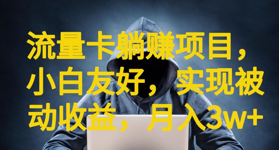 流量卡躺赚项目，小白友好，开设后台，实现被动收益，只要出卡，就能一直赚钱，利润高昂【揭秘】-副业宝典