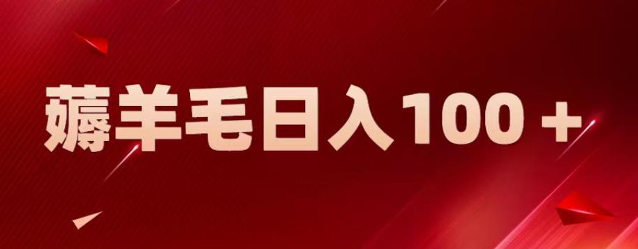 新平台零撸薅羊毛，一天躺赚100＋，无脑复制粘贴【揭秘】-副业宝典