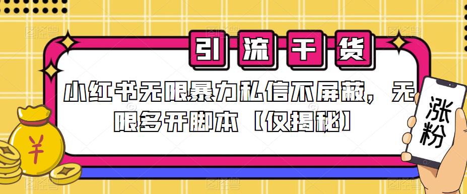 小红书无限暴力私信不屏蔽，无限多开脚本【仅揭秘】-副业宝典