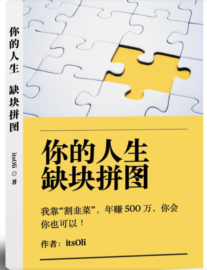 某高赞电子书《你的人生，缺块拼图——我靠“割韭菜”，年赚500万，你会你也可以》-副业宝典