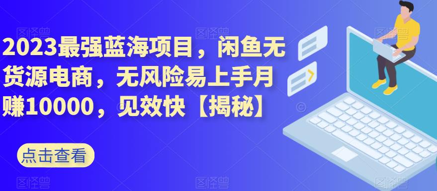 2023最强蓝海项目，闲鱼无货源电商，无风险易上手月赚10000，见效快【揭秘】-副业宝典