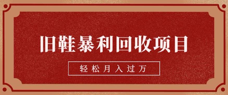 旧鞋暴利回收项目，轻松月入过万，详细教学视频【揭秘】-副业宝典