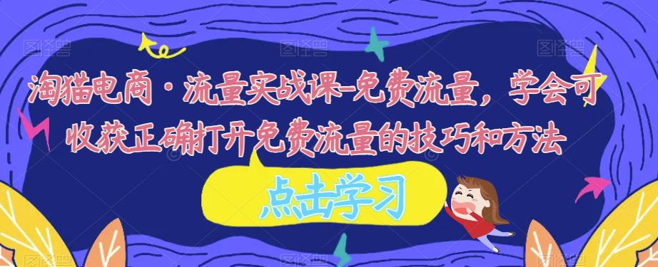 淘猫电商·流量实战课-免费流量，学会可收获正确打开免费流量的技巧和方法-副业宝典