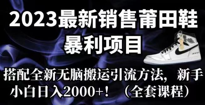 2023最新销售莆田鞋暴利项目，搭配全新无脑搬运引流方法，新手小白日入2000+【揭秘】-副业宝典
