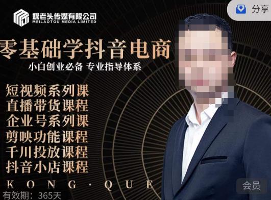 媒老头·零基础学抖音电商，小白创业必备，专业体系课程-副业宝典