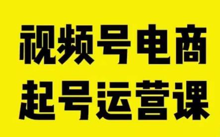 视频号电商起号运营课，教新人如何自然流起号，助力商家0-1突破-副业宝典