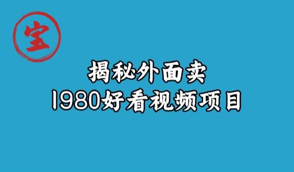 宝哥揭秘外面卖1980好看视频项目，投入时间少，操作难度低-副业宝典
