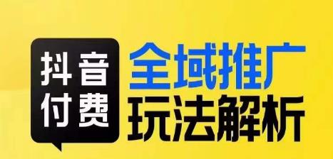 抖音付费全域推广玩法解析，抓住平台红利，小付费撬动大流量-副业宝典