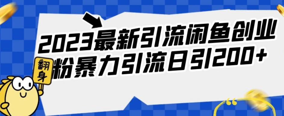 2023最新引流闲鱼创业粉暴力引流日引200+【揭秘】-副业宝典