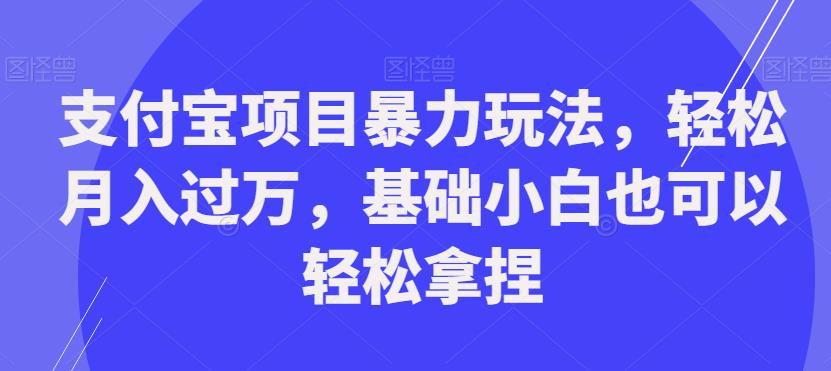 支付宝项目暴力玩法，轻松月入过万，基础小白也可以轻松拿捏【揭秘】-副业宝典