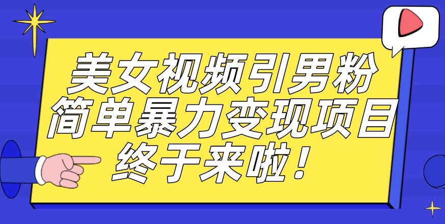 价值3980的男粉暴力引流变现项目，一部手机简单操作，新手小白轻松上手，每日收益500+【揭秘】-副业宝典