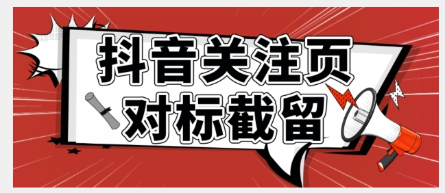 全网首发-抖音关注页对标截留术【揭秘】-副业宝典