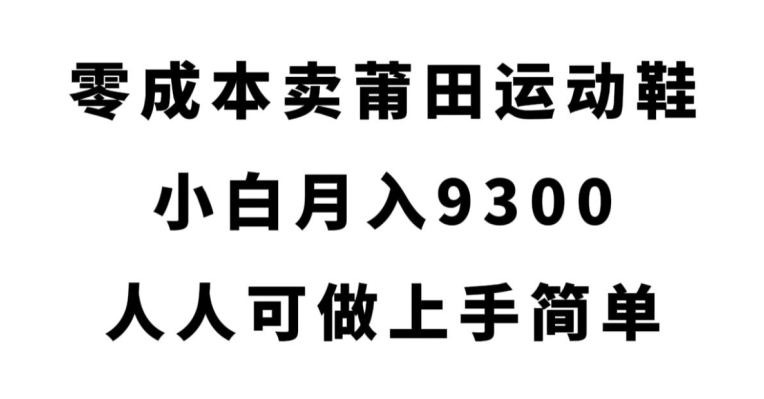 零成本卖莆田运动鞋，小白月入9300，人人可做上手简单【揭秘】-副业宝典