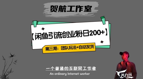 第三期：暴力引流，无脑搬运，闲鱼创业粉引流一天200+，更新全自动发货的团队闭环模式【揭秘】-副业宝典