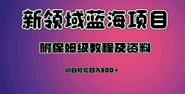 虚拟资源蓝海领域新项目，轻松日入800＋，附保姆级教程及资料-副业宝典