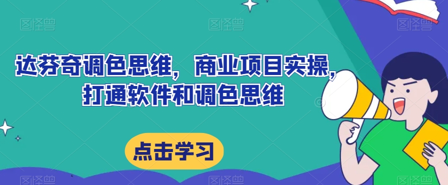达芬奇调色思维，商业项目实操，打通软件和调色思维-副业宝典