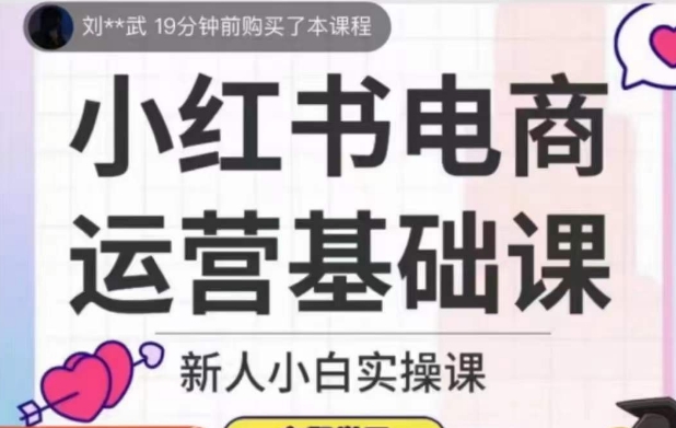 小红书电商运营基础课，新人小白实操课-副业宝典