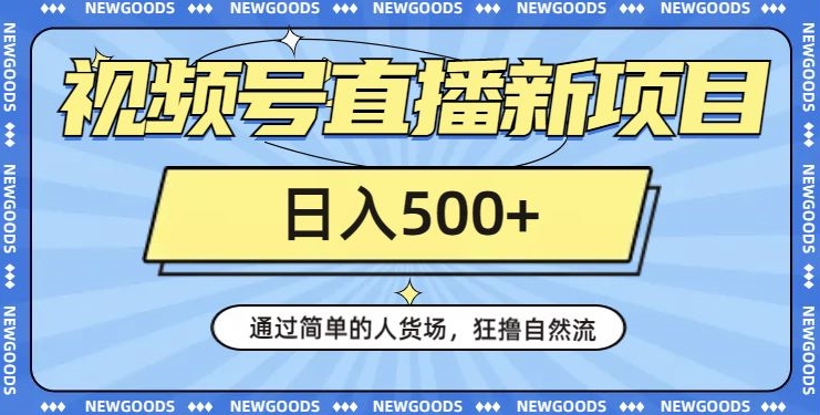 视频号直播新项目，通过简单的人货场，狂撸自然流，日入500+【260G资料】-副业宝典