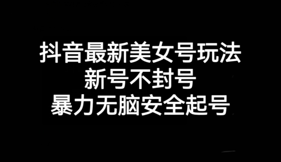 抖音最新美女号玩法，新号不封号，暴力无脑安全起号【揭秘】-副业宝典