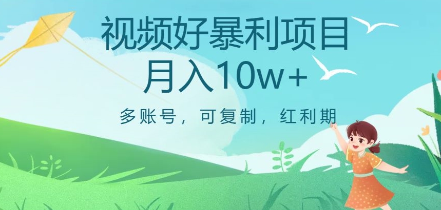 视频号暴利项目，多账号，可复制，红利期，月入10w+【揭秘】-副业宝典