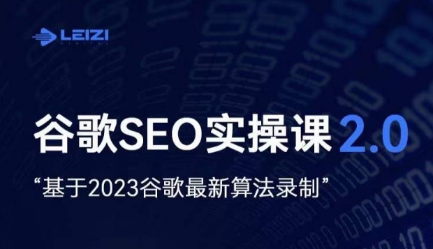 雷子·谷歌SEO 2.0实战课，独立站询盘自由必备，基于2023谷歌最新算法录制-副业宝典