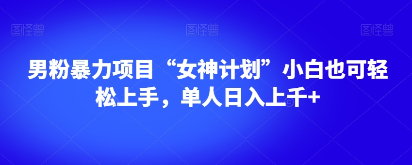 男粉暴力项目“女神计划”小白也可轻松上手，单人日入上千+【揭秘】-副业宝典