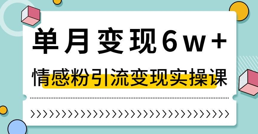 单月变现6W+，抖音情感粉引流变现实操课，小白可做，轻松上手，独家赛道【揭秘】-副业宝典
