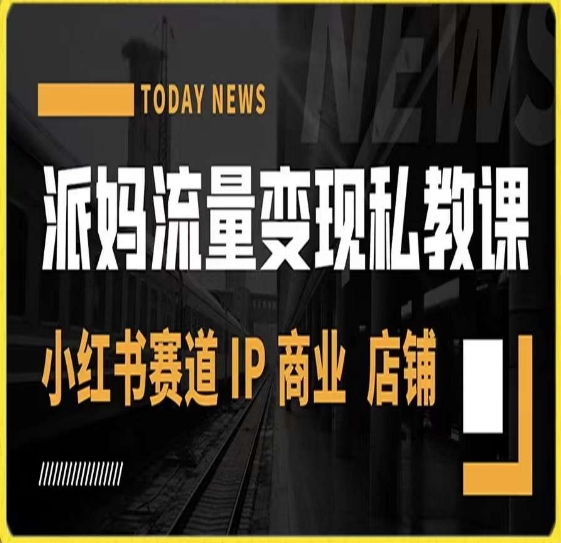派妈流量变现私教课，小红书赛道IP  商业  店铺-副业宝典