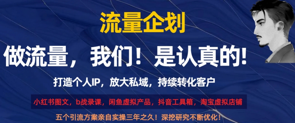 流量企划，打造个人IP，放大私域，持续转化客户【揭秘】-副业宝典