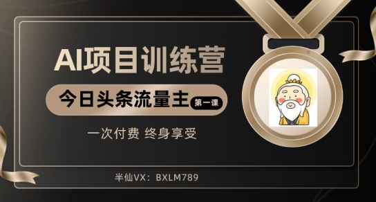 AI项目系列训练营（公众号流量主与今日头条篇）【揭秘】-副业宝典