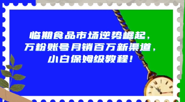 临期食品市场逆势崛起，万粉账号月销百万新渠道，小白保姆级教程【揭秘】-副业宝典