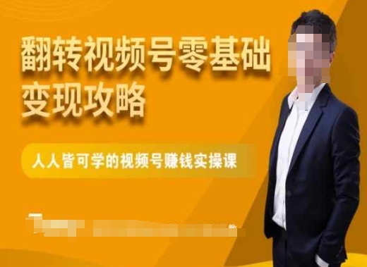 微信视频号零基础变现攻略，人人皆可学的视频号赚钱实操课-副业宝典