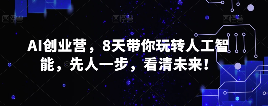 AI创业营，8天带你玩转人工智能，先人一步，看清未来！-副业宝典