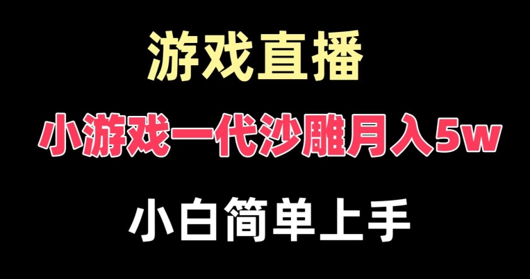玩小游戏一代沙雕月入5w，爆裂变现，快速拿结果，高级保姆式教学-副业宝典